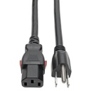 Tripp Lite P007-L02, 0,6 m, NEMA 5-15P, IEC C13, SJT, 125 V
