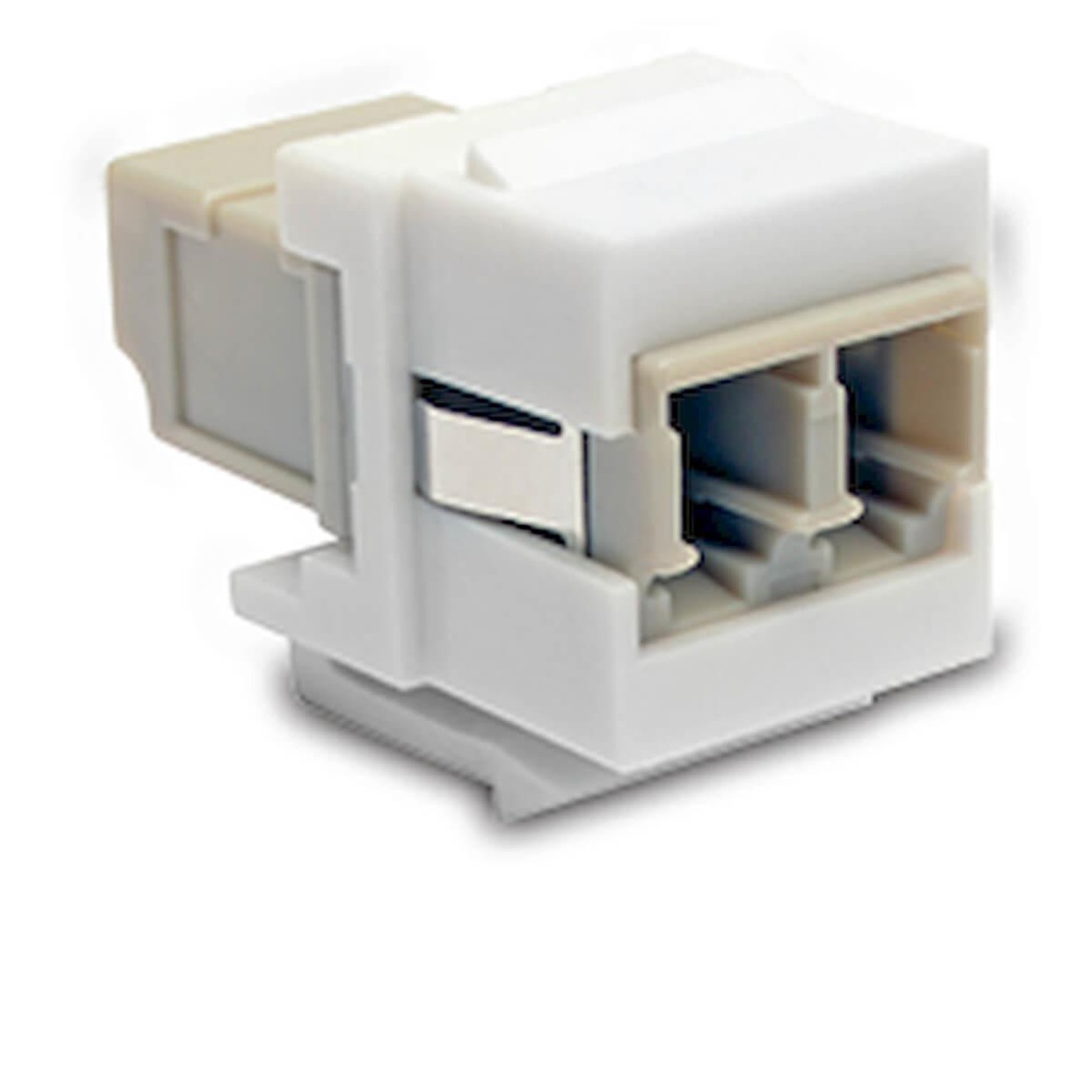 Tripp Lite Duplex Multimode Fiber Coupler, Keystone Jack - LC to LC, White