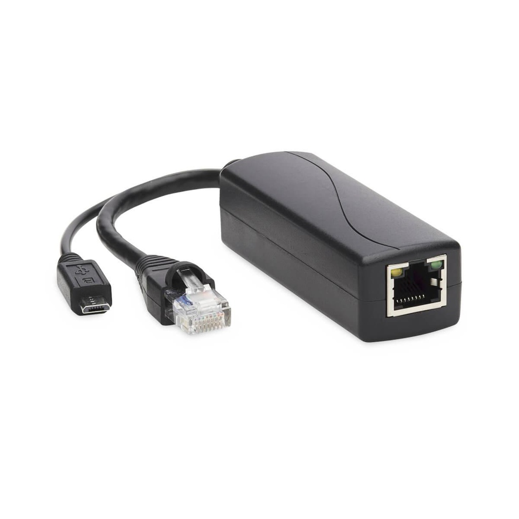 Tripp Lite NPOE-SPL-G-5VMU, RJ-45, RJ-45, Micro-USB Type-B, Noir