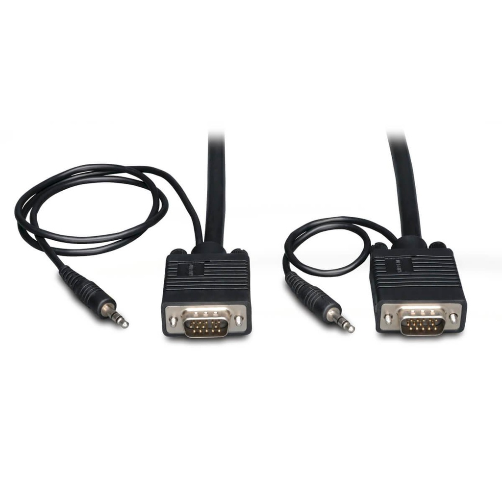 Tripp Lite P504-010, 3 m, VGA (D-Sub), VGA (D-Sub), Mâle, Mâle, Noir