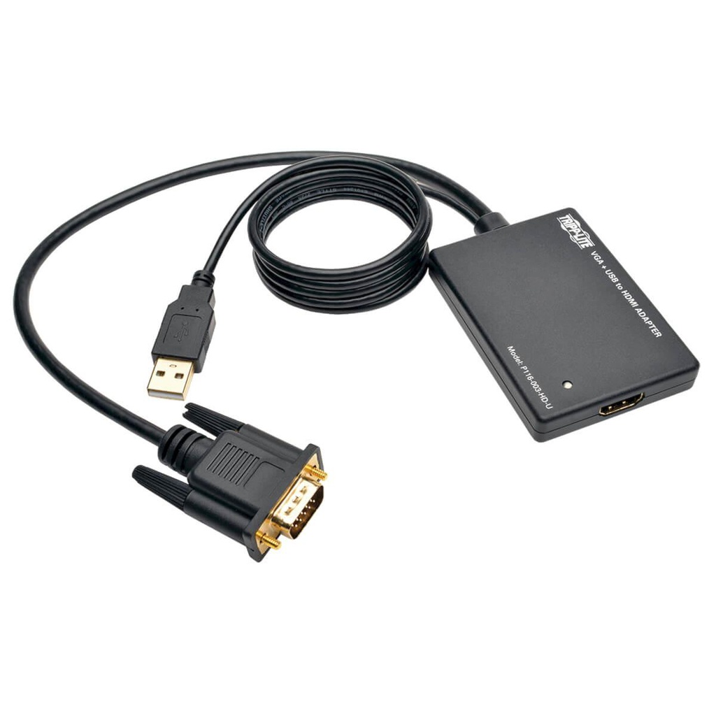 Tripp Lite P116-003-HD-U, 1 m, 1080p, Noir, 24 bit, Viêt Nam, 154,9 mm