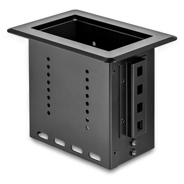 StarTech.com BEZ4MOD, Boîtier de câbles, Bureau, Aluminium, Acier, Noir