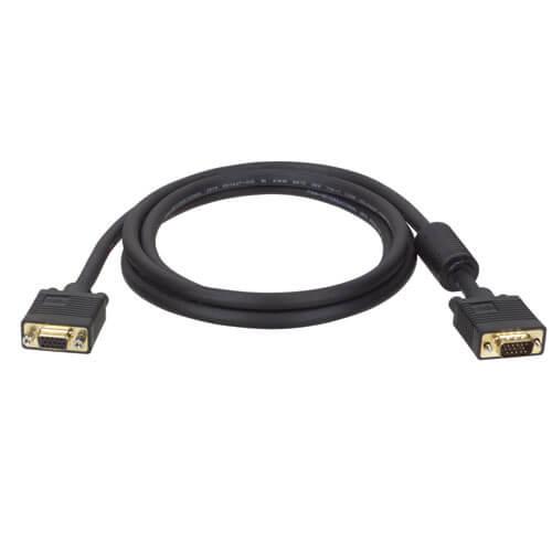 Tripp Lite VGA High-Resolution RGB Coaxial Cable (HD15 M/F)), 50 ft. (15.24 m)