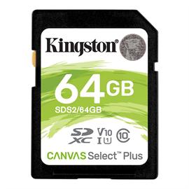 Kingston Technology 64 GB, exFAT, Class 10, UHS-I, 3.3 V (SDS2/64GB)