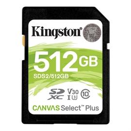 Kingston Technology 512 GB, exFAT, Class 10, UHS-I, 3.3 V (SDS2/512GB)