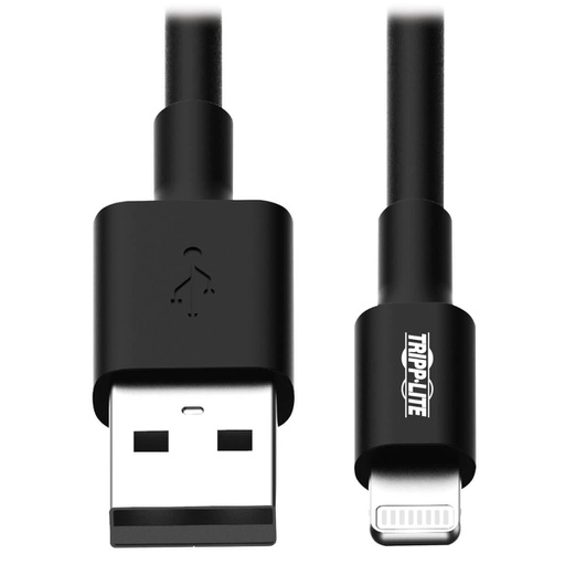 Tripp Lite M100-010-BK, 0,24 m, Lightning, USB A, Mâle, Mâle, Noir