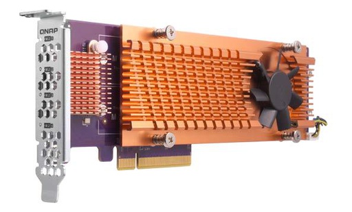 QNAP Carte d'extension QM2, PCIe 3.0 x8, 4x M.2 2280 PCIe 3.0 x4 NVMe SSD