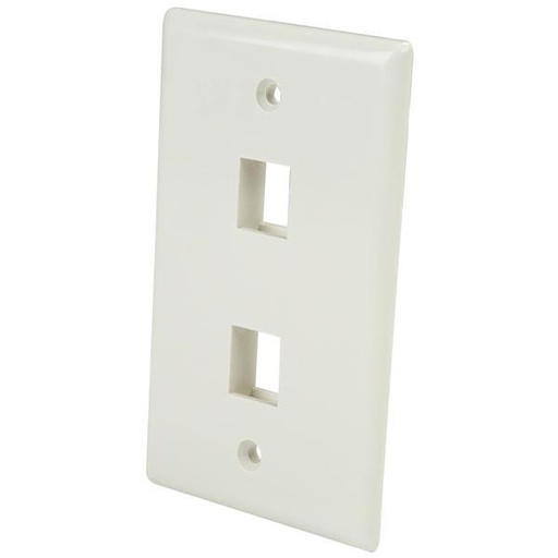 StarTech.com Dual Outlet RJ45 Universal Wall Plate White (PLATE2WH)
