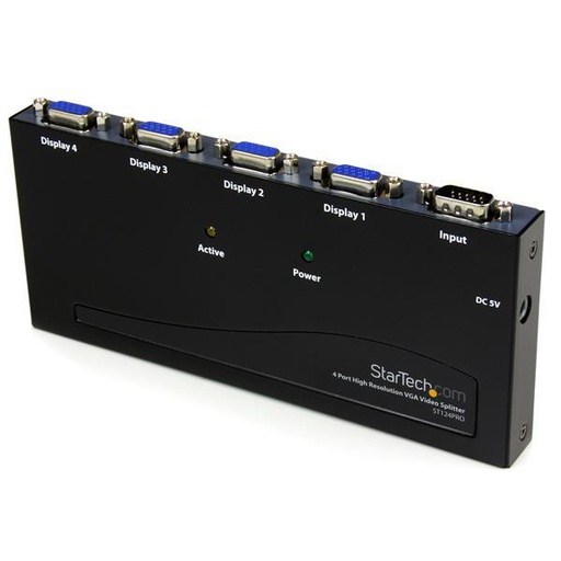 StarTech.com 4 Port High Resolution VGA Video Splitter - 350 MHz (ST124PRO)