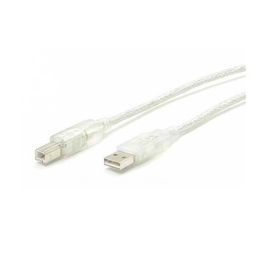 StarTech.com 6 ft Clear A to B USB 2.0 Cable - M/M (USBFAB6T)