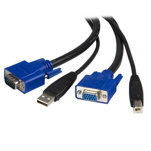 StarTech.com Câble pour Switch KVM VGA avec USB 2 en 1 - 1.80m (SVUSB2N1_6)