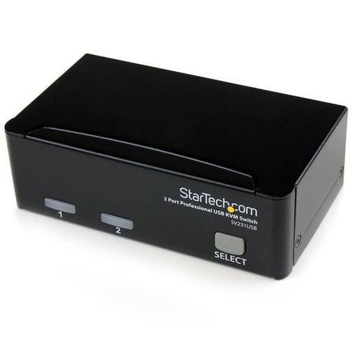 StarTech.com 2 Port Professional USB KVM Switch Kit with Cables (SV231USB)