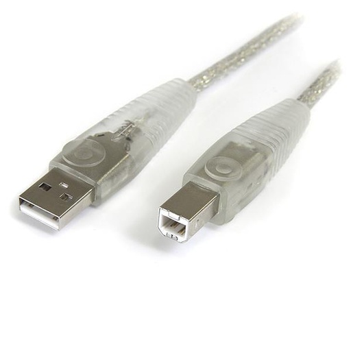 StarTech.com Câble USB 2.0 transparent de 1,8 m - A à B (USB2HAB6T)
