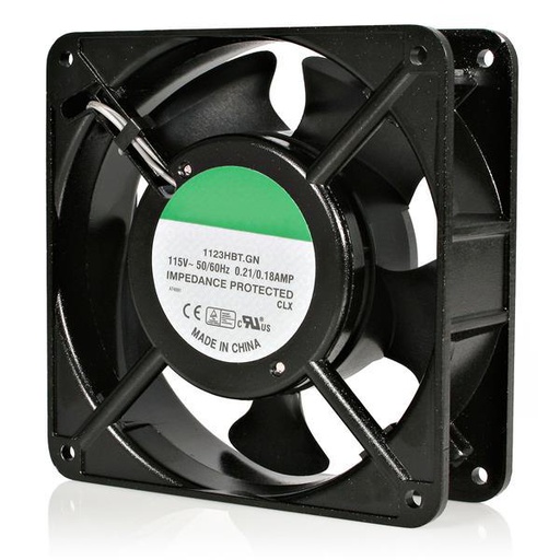 StarTech.com 12cm AC Fan Kit for Server Rack Cabinet, Fan, 47.5 dB, Black