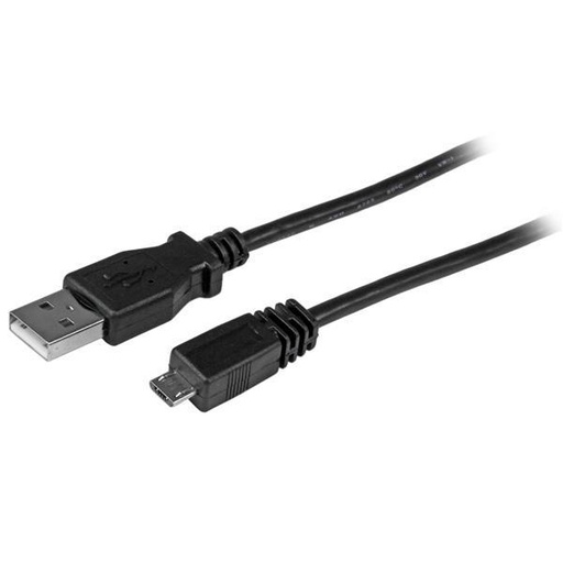 StarTech.com 6 ft USB A to MicroUSB B Cable, 1,8 m, USB A, Micro-USB B, Noir