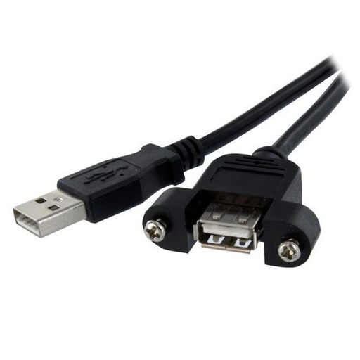 StarTech.com 1 ft / 30cmPanel Mount USB Cable A to A - F/M (USBPNLAFAM1)