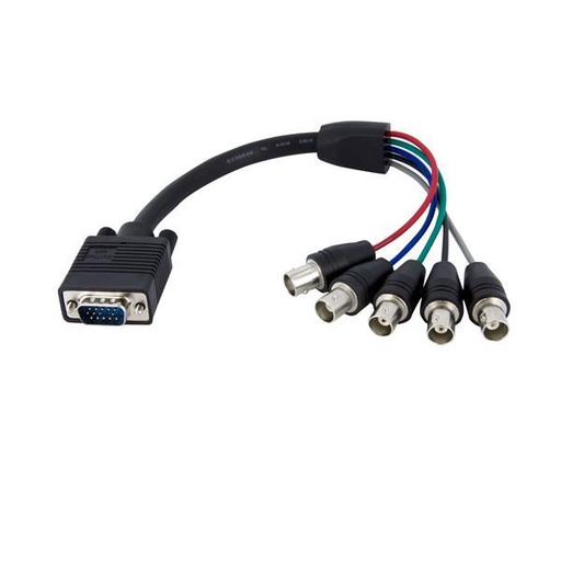 StarTech.com 1 ft Coax HD15 VGA to 5 BNC RGBHV Monitor Cable - M/F (VGABNCMF1)