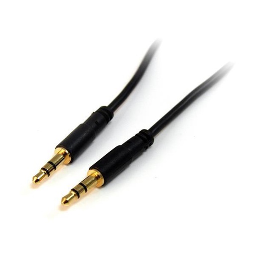 StarTech.com 1 ft Slim 3.5mm Stereo Audio Cable - M/M (MU1MMS)