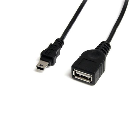 StarTech.com 1 ft Mini USB 2.0 Cable - USB A to Mini B F/M (USBMUSBFM1)