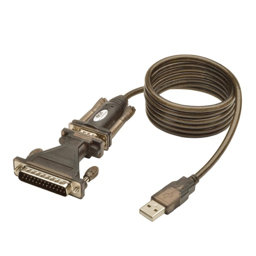 Tripp Lite USB to Serial Adapter Cable (USB-A to DB25 M/M), 5 ft. (1.52 m)