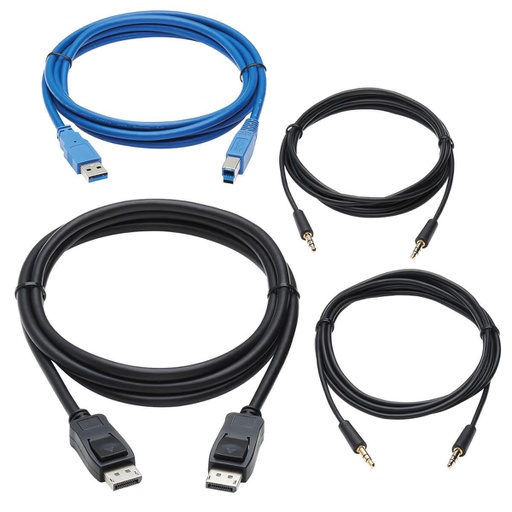 Tripp Lite P785-DPKIT06, 1,8 m, USB, USB, DisplayPort, Noir, Bleu, Mâle