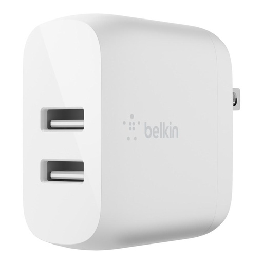 Belkin Double USB-A, chargeur mural, 24 W (WCB002DQWH)