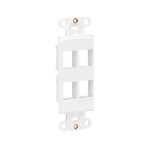 Tripp Lite Insert de plaque centrale, style Decora - vertical, 4 ports