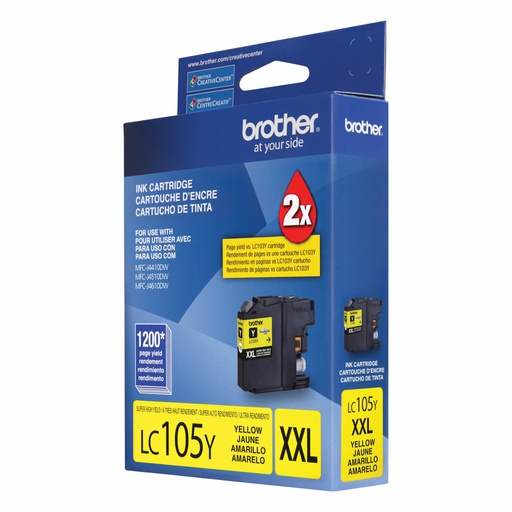 Brother LC105YS Innobella™ Ink Cartridge – Yellow, Super High Yield (XXL Series)