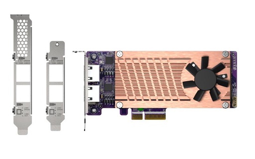 QNAP 2x 2.5GBASE-T, 2 x M.2 2280, PCIe Gen3 x4, 152.65x68.9x20.6 mm (QM2-2P2G2T)