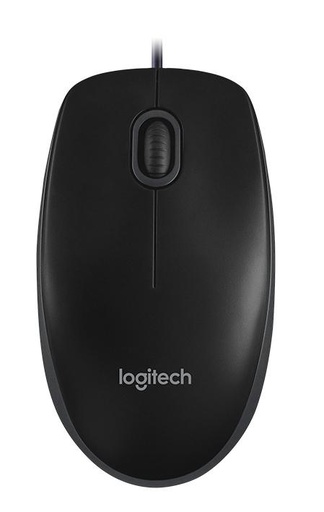 Logitech B110 Optical USB Mouse, USB Type-A, Black (910-001439)