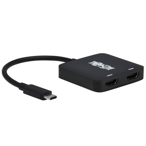 Tripp Lite U444-2H-MST4K6, 0,12 m, USB Type-C, 2 x HDMI, Mâle, Femelle, Droit
