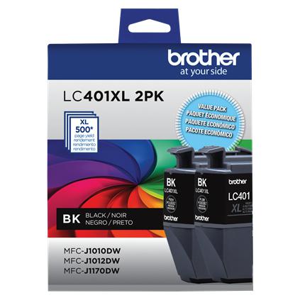 Brother High-yield Ink, 2 Pack Black, Yields approx. 500 pages/cartridge