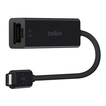 Belkin USB-C, RJ-45, 10/100/1000BASE-T, 150mm (F2CU040BTBLK)