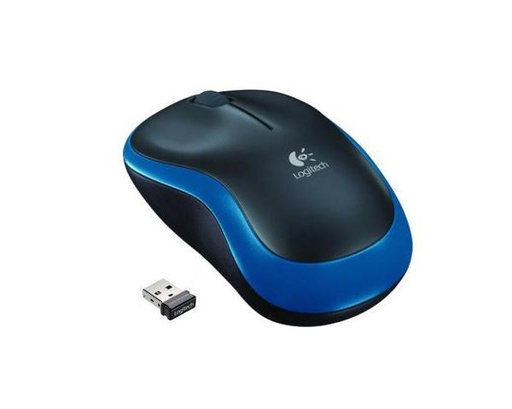 Logitech Souris sans fil M185, sans fil RF, bleue (910-003636)