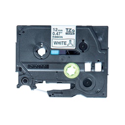 [5882415] Brother Cassette à ruban authentique – Noir sur blanc, 12 mm de large (TZER231)