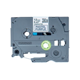 [5882422] Brother Cassette à ruban P-touch TZe 12 mm noir sur violet pastel (4 mètres)