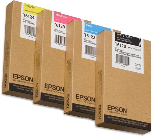 Epson Encre Pigment Noir Mat SP 74xx/78xx/94xx/98xx (220ml) (T612800)