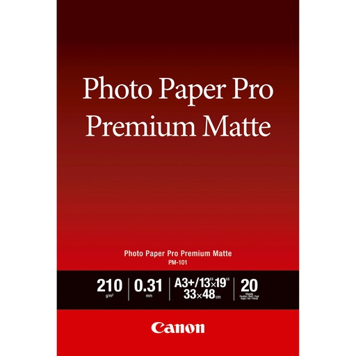 Canon PM-101 Premium Matte Photo Paper A3 Plus - 20 Sheets (8657B007)