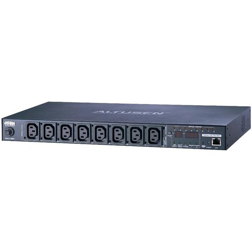 ATEN PE6108G, Monitored, 1U, Horizontal, Metal, Black, 8 AC outlet(s)