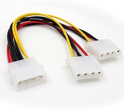 [MOLEXSPLITTER6] Molex Power Cable Splitter, 4 Pin Molex Female to Dual 4 pin molex Male