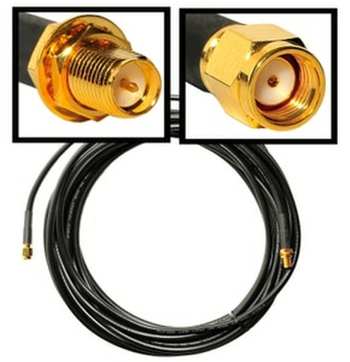 9 Meters RP-SMA to RP-SMA Wireless Antenna Adapter Cable - M/F