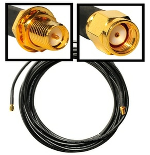 6 Meters RP-SMA to RP-SMA Wireless Antenna Adapter Cable - M/F