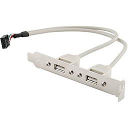 [SPA2PUSB2] 2 Port USB A Female Slot Plate Adapter