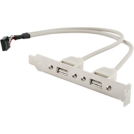 2 Port USB A Female Slot Plate Adapter