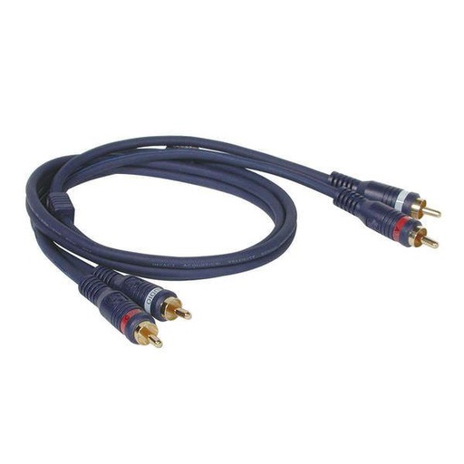 2 RCA Male to 2 RCA Male Stereo Audio Cable 12 ft Blue