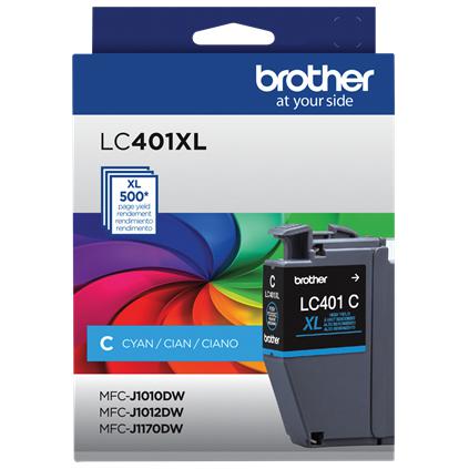 Brother High-yield Ink, Cyan, Yields approx. 500 pages (LC401XLCS)