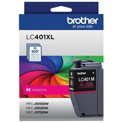 Brother High-yield Ink, Magenta, Yields approx. 500 pages (LC401XLMS)