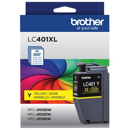 Brother High-yield Ink, Yellow, Yields approx. 500 pages (LC401XLYS)
