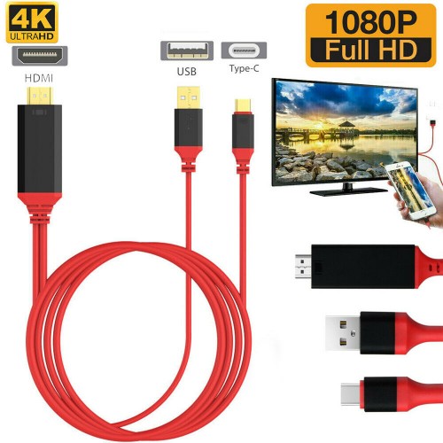 USB3.1 Type-C USB-C vers HDMI 4k Adaptateur TV HDTV Câble USB 1080P, compatible mobile