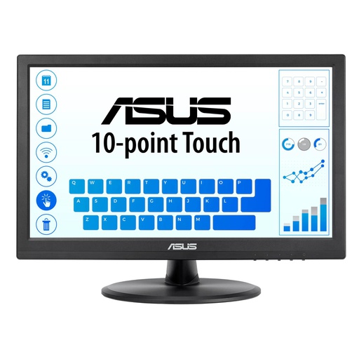 ASUS VT168HR, 39.6 cm (15.6"), 1366 x 768 pixels, WXGA, LED, 5 ms, Black